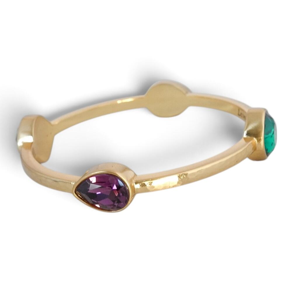 Brighton Mercury Versailles Crystal Bangle JF0041 Retired Brushed Gold